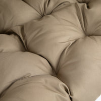 Outsunny Hängesessel mit Gestell - Faltbarer Egg Chair mit Kissen für Garten & Terrasse, Khaki