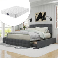 Polsterbett aus Leinen 160x200 – Eleganz trifft auf praktischen Stauraum