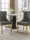 Velvet Metal Leg Dining Chair