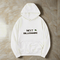 Motivational Line,NEXT BILLIONAIRE,New fashionable round neck hoodie