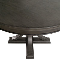 44  Round Dining Table, Solid Wood Finish Classic Design For Dining Room, Grey