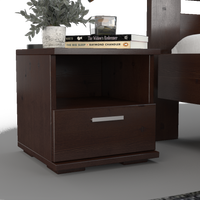 Nobis Kiefer Massivholz Nachttisch Nachtschrank | 1-Schublade und 1 Regal | 100% Bio Kiefer