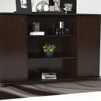 Anika Kommode | Sideboard | Anrichte | 2-Türig | Mitte offene Regale | 100% Bio Kiefer Massivholz