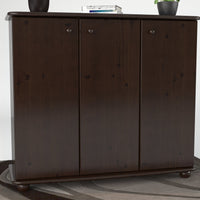 Anika Kommode Sideboard 110er | Anrichte | 3-Türig mit Regalfächer | 100% Bio Kiefer Massivholz