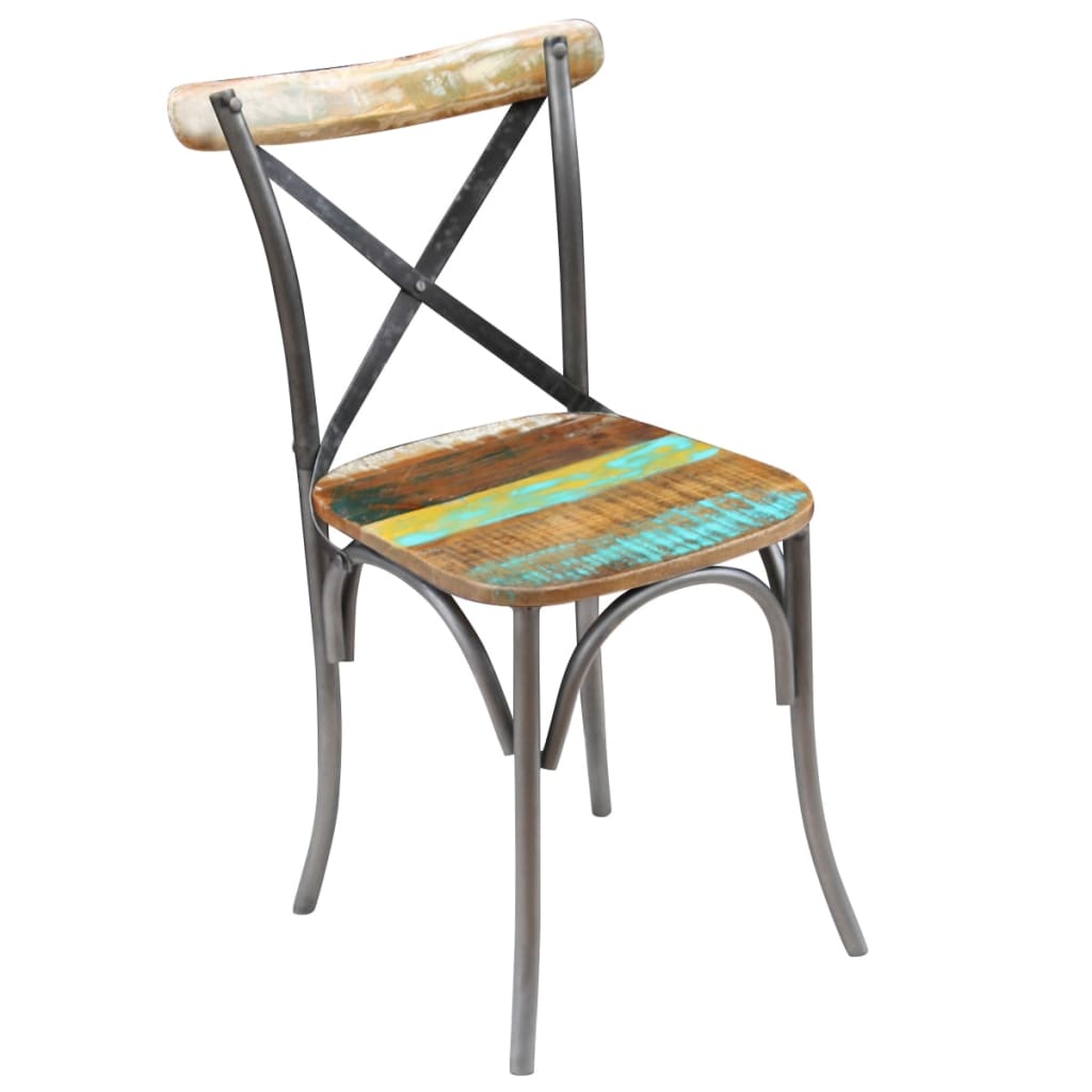 Dining Chairs, 2 Pieces, Reclaimed Solid Wood