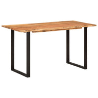 dining table 140×70×76 cm solid acacia wood   dining table 140×70×76