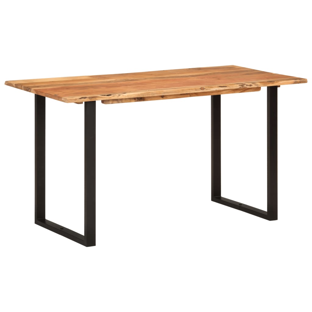 dining table 140×70×76 cm solid acacia wood   dining table 140×70×76