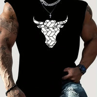 Men summer sleeveless vest – breathable letter print tank top