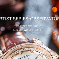 Automatic moonphase  watch by reef tiger diamonds bezel blue dial