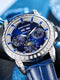 Automatic moonphase  watch by reef tiger diamonds bezel blue dial