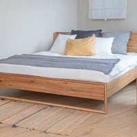 Arona Massivholz Eichen Bett 140-180cm | Eiche geölt