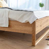 Arona Massivholz Eichen Bett 140-180cm | Eiche geölt