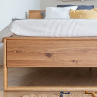 Arona Massivholz Eichen Bett 140-180cm | Eiche geölt