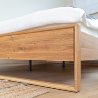 Arona Massivholz Eichen Bett 140-180cm | Eiche geölt