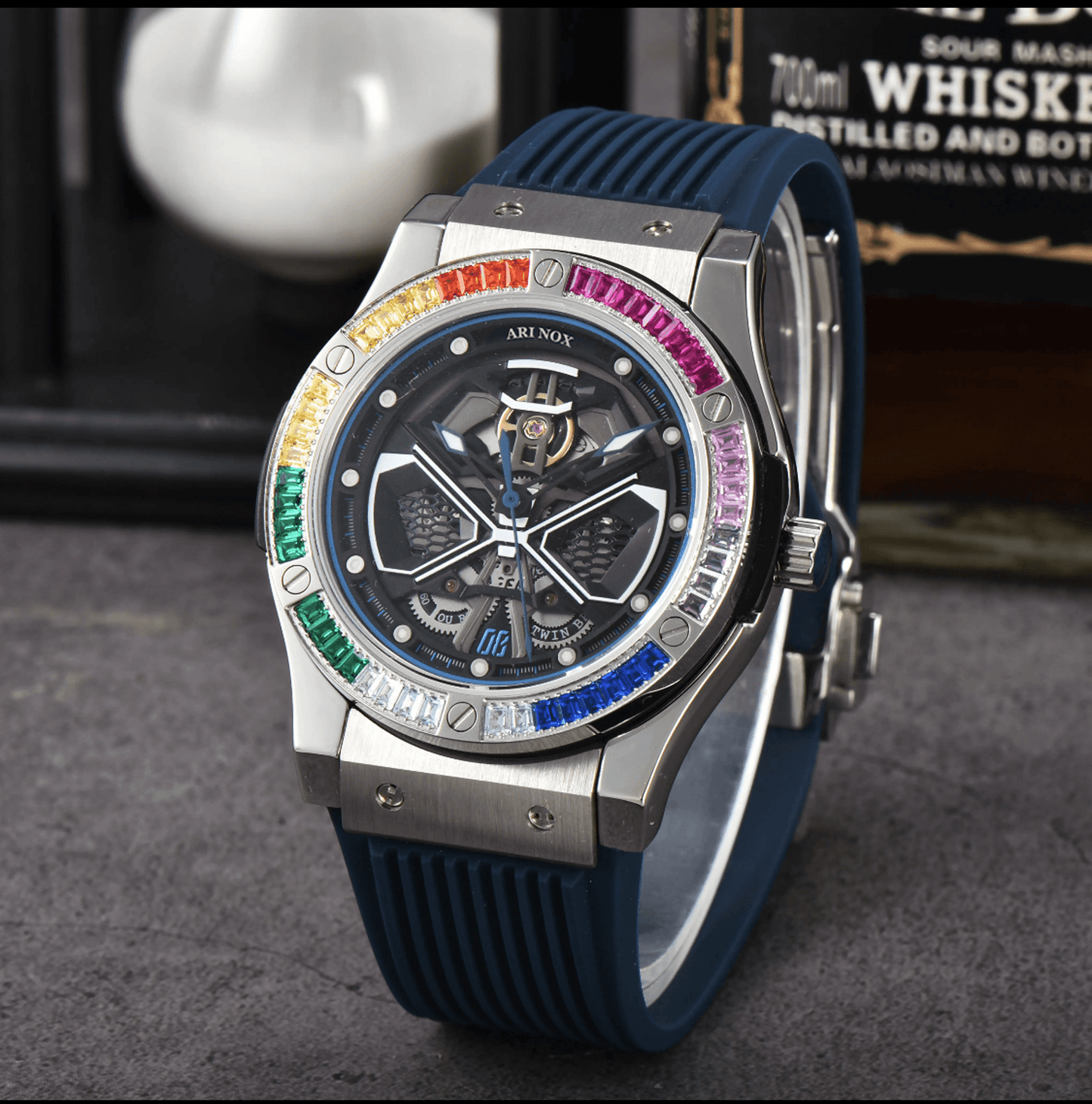 ARI NOX ,Knight sapphire glass Stainless Steel mechanical watch