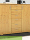 Nobis Kommode Sideboard | Anrichte | 2-Türig | 6-Schubladen | 107cm hoch | 100% Bio Kiefer Massivholz