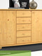 Anika Kommode Sideboard | Anrichte | 2-Türig | 5-Schubladen | 100% Bio Kiefer Massivholz
