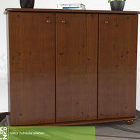 Anika Kommode Sideboard 93er | Anrichte | 3-Türig mit Regalfächer | 100% Bio Kiefer Massivholz