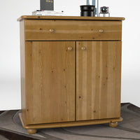 Anika Kiefer Massivholz Kommode | 2-Türig 1-Schublade | 100% Bio Kiefer