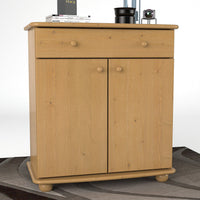 Anika Kiefer Massivholz Kommode | 2-Türig 1-Schublade | 100% Bio Kiefer