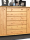 Anika Kommode XL Sideboard | Anrichte | 2-Türig | 6-Schubladen | 100% Bio Kiefer Massivholz