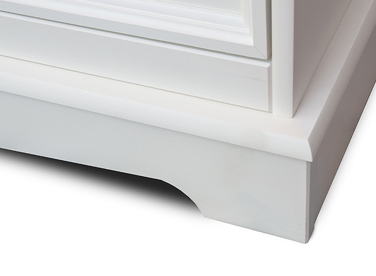 Bologna Elegante Massivholz Kiefer Kommode TV-Schrank | Farbe weiß