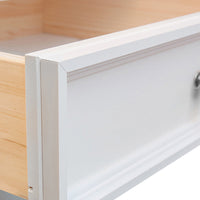 Bologna Elegante Massivholz Kiefer Vitrine 1-Türig | Farbe weiß