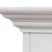 Bologna Elegante Massivholz Kiefer Vitrine 1-Türig | Farbe weiß