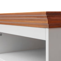 Bologna Elegante Massivholz Kiefer große TV-Schrank Kommode | Farbe Weiß - Eiche
