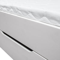 Bologna Elegante Massivholz Kieferbett 90-180cm | Farbe weiß