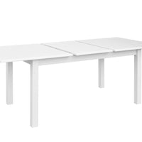 Bologna Elegante Massivholz Kiefer Esstisch ausziehbar 150/197cm | Farbe weiß