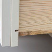 Bologna Elegante Massivholz Kiefer Kommode 3D | Farbe Weiß - Eiche