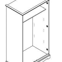 Bologna Elegante Massivholz Kiefer Kleiderschrank 2D | Farbe Weiß - Eiche