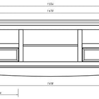 Bologna Elegante Massivholz Kiefer große TV-Schrank Kommode | Farbe Graphit - Kiefer