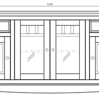 Bologna Elegante Massivholz Kiefer Kommode 4D | Farbe weiß