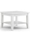 Bologna Elegante Massivholz Kiefer kleiner Couchtisch | Farbe Weiß