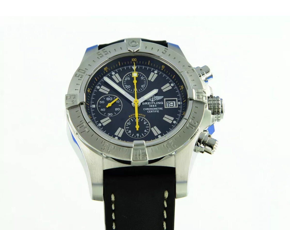 Breitling avenger skyland yellow limited edition watch