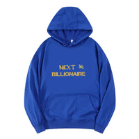 Motivational Line,NEXT BILLIONAIRE,New fashionable round neck hoodie