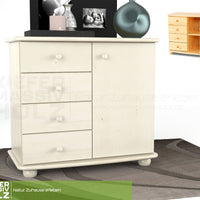 Claudia Kommode Sideboard | Anrichte | 4-Schubladen 1-Türig | 100% Bio Massivholz