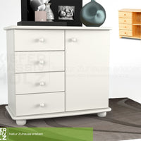 Claudia Kommode Sideboard | Anrichte | 4-Schubladen 1-Türig | 100% Bio Massivholz