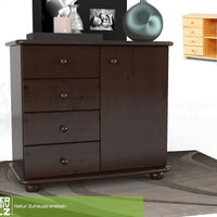 Claudia Kommode Sideboard | Anrichte | 4-Schubladen 1-Türig | 100% Bio Massivholz