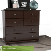Claudia Kommode Sideboard | Anrichte | 6-Schubladen | 100% Bio Kiefer Massivholz