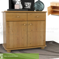Claudia Kommode Sideboard | Anrichte | 2-Türig | 2-Schubladen | 100% Bio Kiefer Massivholz