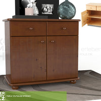 Claudia Kommode Sideboard | Anrichte | 2-Türig | 2-Schubladen | 100% Bio Kiefer Massivholz