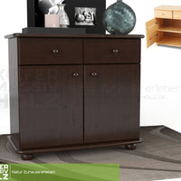 Claudia Kommode Sideboard | Anrichte | 2-Türig | 2-Schubladen | 100% Bio Kiefer Massivholz