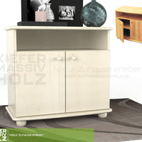Claudia Kommode Sideboard | Anrichte | 2-Türig | 1. Regal | 100% Bio Massivholz
