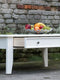 Bologna Elegante Massivholz Kiefer Couchtisch | Farbe weiß