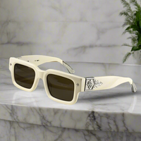 Getaway jet black thick acetatе high‑street shades luxury eyewear