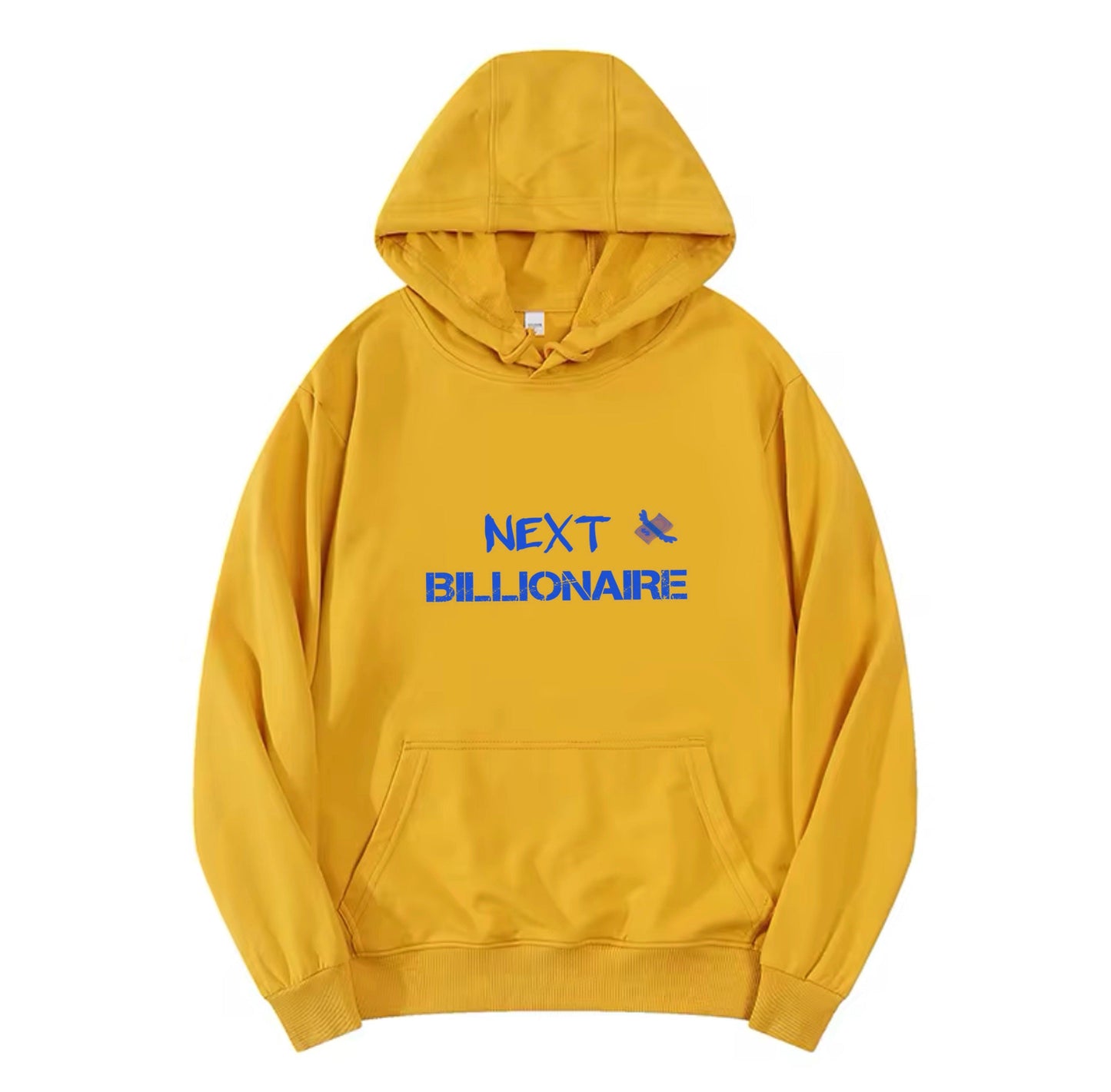 Motivational Line,NEXT BILLIONAIRE,New fashionable round neck hoodie