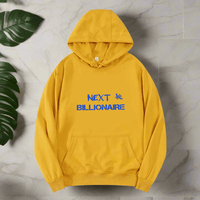Motivational Line,NEXT BILLIONAIRE,New fashionable round neck hoodie